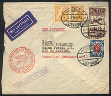 GERMANY - DANZIG: 7/MAR/1936 Danzig - Rio De Janeiro: Airmail Cover With Handsome Postage! - Sonstige & Ohne Zuordnung