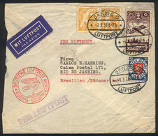 GERMANY - DANZIG: 7/MAR/1936 Danzig - Rio De Janeiro: Airmail Cover With Handsome Postage! - Altri & Non Classificati