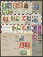 WEST GERMANY: 8 Covers Sent To Brazil Between 1949 And 1954 With Very Nice Postages, HIGH CATALOGUE VALUE. Some With Min - Briefe U. Dokumente