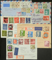 WEST GERMANY: 5 Covers Sent To Brazil Between 1959 And 1961, All With Spectacular Postages, Very Nice Group! - Lettres & Documents