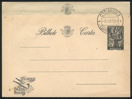 ANGOLA: 1.50Ag. Lettercard Cancelled To Order On 3/AU/1951, VF Quality! - Angola