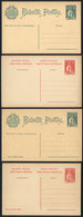 ANGOLA: Postal Cards Of 1914: 1c. And 2c., And Double Cards Of 1c.+1c. And 2c.+2c., Mint, Excellent Quality! - Angola