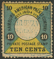 DANISH ANTILLES: HAPAG, Used 10c. Stamp With Cancel Of MAYAGUEZ, Minor Defects, Rare! - Dänische Antillen (Westindien)