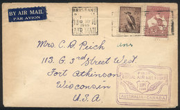 AUSTRALIA: 13/SE/1946 Brisbane - USA: First Official Flight Australia - Canada, With Minor Faults But Attractive! - Covers & Documents
