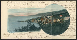 AUSTRIA: VALOSCA: Panorama, TRIPLE Postcard!!, Fantastic View, Sent From Abbazia To Wien In NO/1905, Excellent! - Andere & Zonder Classificatie