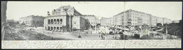 AUSTRIA: WIEN: Fantastic TRIPLE Postcard With Very Good View Of Opernring, Theater And Hotel Bristol, Dated 1902, Reinfo - Andere & Zonder Classificatie