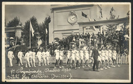 BELGIUM: Olympic Games Anvers 1920: Parade Of The Athletes (Swiss Delegation), With Advertising Printed On Back (bicycle - Autres & Non Classés