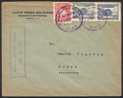 BOLIVIA: 3/NO/1929 First Airmail La Paz-Oruro Via L.A.B., Very Nice! - Bolivie