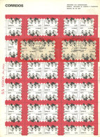 BRAZIL: RHM.C-795, 1973 Stamp Day, Pair Of 2 Blocks Of 4 On Official Brochure Of The Mail With Details Of The Issue, Wit - Brieven En Documenten