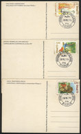 BRAZIL: 3 Postcards With Stamps Issued In 1973 (animals) With First Day Postmarks, Very Nice! - Brieven En Documenten