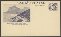 BRAZIL: RHM.BP-88, View Of A Coastal Road And Mountains (Gruta Da Imprensa E Gávea), Bilingual Inscriptions In Portugues - Entiers Postaux