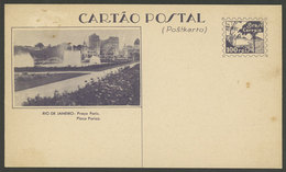 BRAZIL: RHM.BP-100, View Of Placa Paris, Bilingual Inscriptions In Portuguese And Esperanto, Very Nice! - Postal Stationery