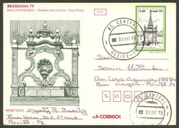 BRAZIL: RHM.163, Postal Card Used On 3/AU/1979, Very Fine Quality, Rare! - Postal Stationery