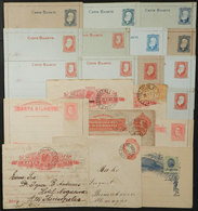BRAZIL: Interesting Lot Of 19 Old Postal Stationeries (mostly Lettercards Or "Cartas-Bilhete"), Very Fine General Qualit - Ganzsachen