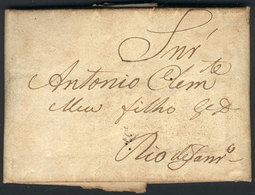 BRAZIL: Long Entire Letter Sent By A Father To His Son In Rio De Janeiro On 5/DE/1828, Without Postal Marks, Interesting - Cartes-maximum
