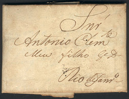 BRAZIL: Long Entire Letter Sent By A Father To His Son In Rio De Janeiro On 5/DE/1828, Without Postal Marks, Interesting - Maximumkarten