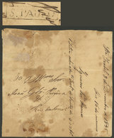 BRAZIL: Entire Letter Dated SANTA IZABEL 3/DE/1835, With Pen "50" Rating And Framed "S. PAULO" In Small Rectangle, With  - Cartes-maximum