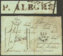 BRAZIL: Letter Mailed On 19/DE/1841, With Straightline P. ALEGRE Mark Very Well Applied, And Circular RIO DE JANEIRO, Re - Cartes-maximum