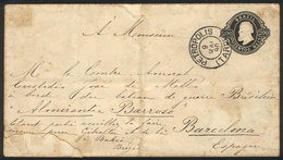 BRAZIL: 200Rs. Stationery Envelope Sent From Petropolis To Real Admiral José De Mello Aboard The Battleship "Almirante B - Cartes-maximum