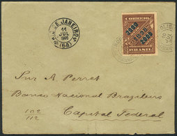BRAZIL: Cover Franked By Sc.128 ALONE (2,000Rs), Sent From Petropolis To Rio De Janeiro On 10/JUL/1900, VF Quality, Rare - Maximum Cards