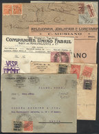 BRAZIL: 6 Covers Posted By AIRMAIL Between 1920?? And 1938, Very Interesting! - Cartoline Maximum