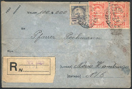 BRAZIL: 300Rs. Stationery Envelope For Declared Value + 2 X200Rs. (Sc.261)+ 2,000Rs (Sc.233), Sent From Porto Alegre To  - Cartoline Maximum