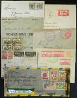 BRAZIL: 7 Covers Posted Between 1924 And 1945, All With Commemorative Stamps In The Postage, Some Scarce, Interesting Lo - Cartoline Maximum