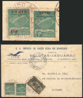 BRAZIL: RARE FLIGHT + VARINGUINHO: Cover Franked By RHM.V-1 + V-3 + Commemorative Stamp, Sent From Pelotas To Jaguarao O - Cartes-maximum