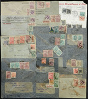 BRAZIL: 24 Covers And Fronts Of Covers Posted By Airmail Between 1929 And 1937, Varied Destinations, Postmarks And Rates - Cartoline Maximum