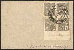 BRAZIL: Cover With Block Of 4 Of 200Rs. Aviation With Perforation VARIETY (the Lower Stamps Are Taller Than Normal), Can - Maximum Cards