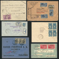 BRAZIL: 47 Covers + 1 Large Fragment Used Mainly In The 1930/40s, Franked With Commemorative Stamps (with Some Very Inte - Cartes-maximum