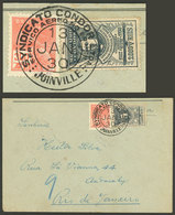 BRAZIL: 13/JA/1930 Joinville - Rio De Janeiro: Airmail Cover Franked By RHM.K-11 + Another Value, With Several Transit A - Cartes-maximum
