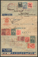BRAZIL: 3 Airmail Covers Carried By Aeropostale Between 1931 And 1932, With Nice Postages And Interesting Postmarks, VF  - Cartes-maximum
