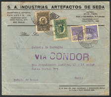 BRAZIL: Airmail Cover Sent From Sao Paulo To Bahia On 7/JUL/1931 Franked With 12,800Rs., Very Nice! - Cartoline Maximum