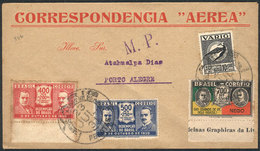 BRAZIL: 23/JUL/1931 VARIG Flight Between Pelotas And Porto Alegre, Franked By RHM.V-26 And Other Values, Excellent Quali - Cartoline Maximum