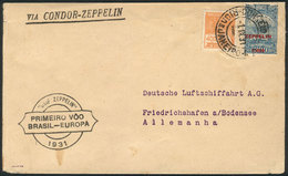 BRAZIL: Cover Flown Via ZEPPELIN From Rio De Janeiro To Germany On 1/SE/1931, Franked By RHM.Z-11 (Sc.C27), VF Quality! - Cartes-maximum