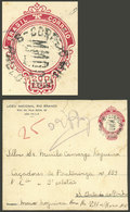BRAZIL: 200Rs. Stationery Envelope Sent From Sao Paulo To A Soldier In San Antonio Do Pinha, During The Revolution (circ - Cartes-maximum