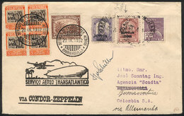 BRAZIL: Cover Franked By Sc.C29/30 + Colombia Stamps, Sent From Rio De Janeiro To Buenaventura (Colombia) On 4/MAY/1932  - Cartoline Maximum