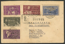 BRAZIL: LAST TRIP OF STEAMER L'ATLANTIQUE: Registered Cover Sent From Rio De Janeiro To Germany On 4/JUN/1932, With Nice - Cartes-maximum