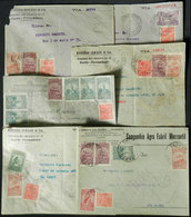 BRAZIL: 5 Covers Sent From Pernambuco  + 1 Cover Sent From Penedo (Alagoas), All To Sao Paulo In 1933 By Airmail, Carrie - Cartes-maximum