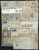 BRAZIL: 15 Airmail Covers Used In 1930/40s, With Interesting Material For The Specialist! - Cartes-maximum