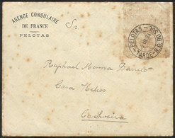 BRAZIL: Cover Sent From Pelotas To Cachoeira On 5/MAR/1933, The Postage Evidently Was Missing BEFORE Cancelling, And A D - Cartes-maximum