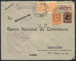 BRAZIL: Airmail Cover Sent Via VARIG From Pelotas To Porto Alegre On 7/OC/1933, Franked By RHM.V-35 + Other Values, Very - Cartes-maximum