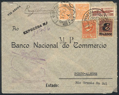 BRAZIL: Airmail Cover Sent Via VARIG From Pelotas To Porto Alegre On 7/OC/1933, Franked By RHM.V-35 + Other Values, Very - Cartoline Maximum