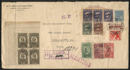 BRAZIL: Registered Cover Sent By Airmail From LIVRAMENTO To USA On 20/DE/1933. The First Leg From Livramento To Porto Al - Cartes-maximum