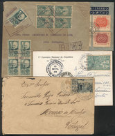 BRAZIL: 4 Covers Or Card Of The Years 1934 To 1943, Franked With Commemorative Stamps, Interesting! - Cartes-maximum