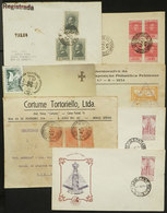 BRAZIL: 1934 To 1955: 7 Covers And Cards With Commemorative Stamps, Interesting! - Cartoline Maximum