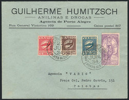 BRAZIL: Airmail Cover Sent Via VARIG From Porto Alegre To Pelotas On 22/JUN/1934 With Very Nice Postage, Excellent Quali - Cartes-maximum