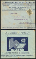 BRAZIL: Cover With Printed Advertising On Back For FILES POL, Sent From Sao Paulo To Rio De Janeiro On 8/JUL/1934, VF Qu - Cartoline Maximum