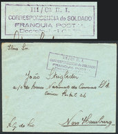 BRAZIL: Cover Sent By A Soldier At The War Front In Passo Fundo To Novo Hamburgo, With Interesting Military Free Frank,  - Cartes-maximum